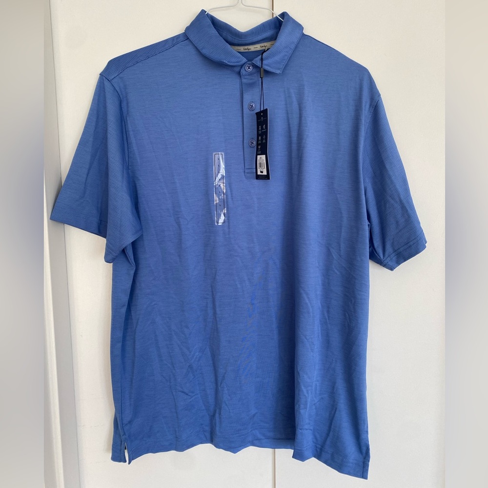 Walter Hagen blue golf polo